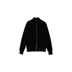 Mr P. Fleece Zip Up Jacket in Black Polyester